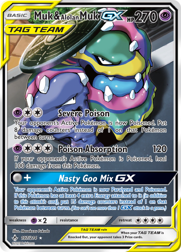 Muk & Alolan Muk GX (197 214) [Sun & Moon: Unbroken Bonds] Hot on Sale