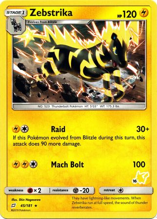 Zebstrika (45 181) (Pikachu Stamp #16) [Battle Academy 2020] on Sale