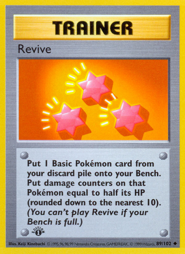 Revive (89 102) (Shadowless) [Base Set 1st Edition] Online